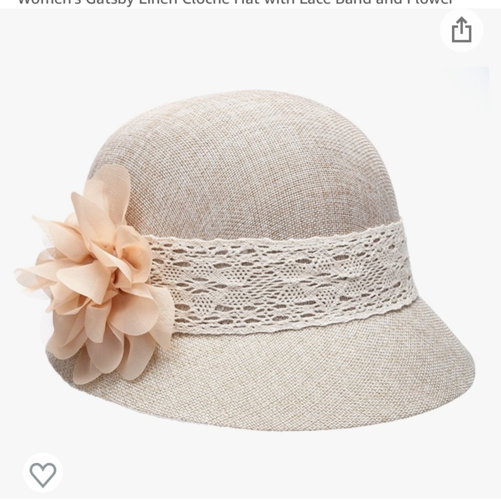 Gatsby Linen Cloche Hat